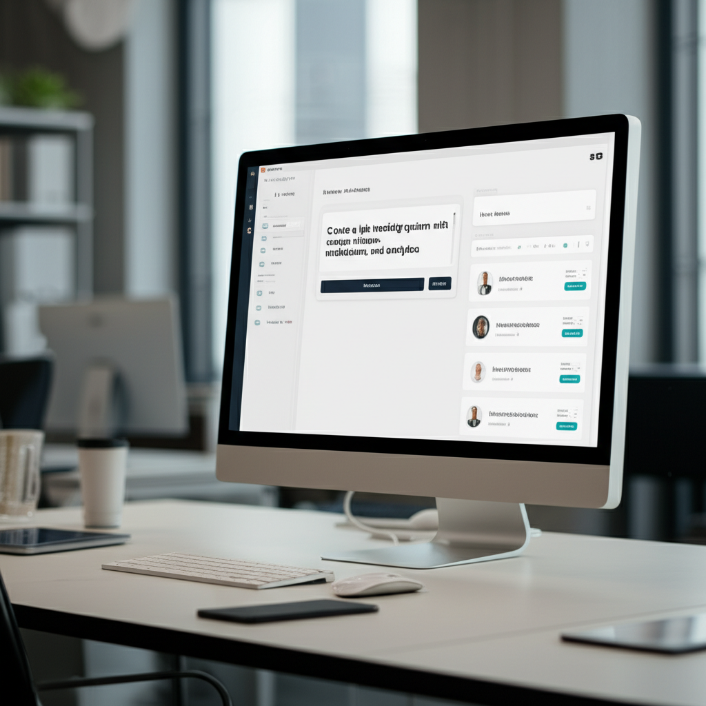 Image showing This image illustrates the cutting-edge concept of AI-native, no-code platforms, showing how natural...