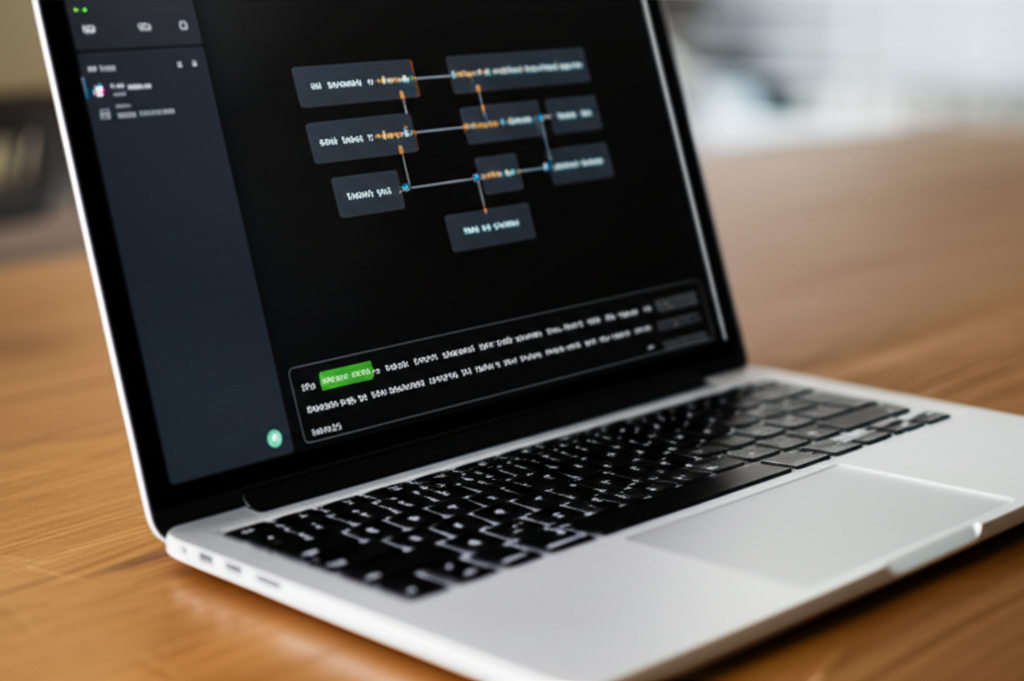 Image showing This image visualizes the vibe coding concept, central to the article, by showing a direct, natural ...