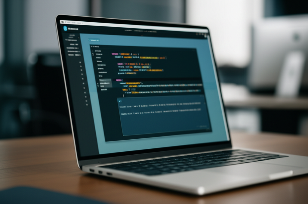 Image showing This image captures the essence of vibe coding and AI-native app building, where users can create so...