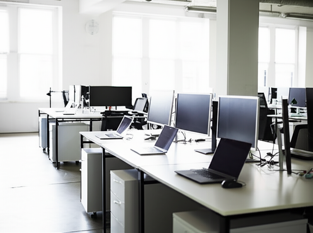 Image showing This image conveys the democratized and accessible future of applied automation in a modern, collabo...