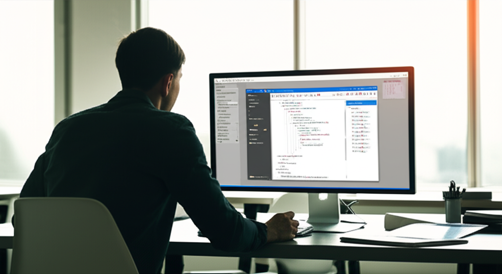 Image showing This image illustrates the transformed role of the developer in the AI-native era, moving from a han...