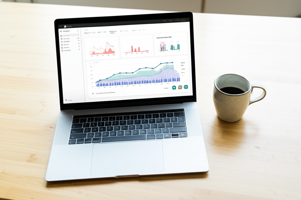 Image showing This image captures the essence of an AI-enhanced dashboard as described for Davia, showcasing the s...
