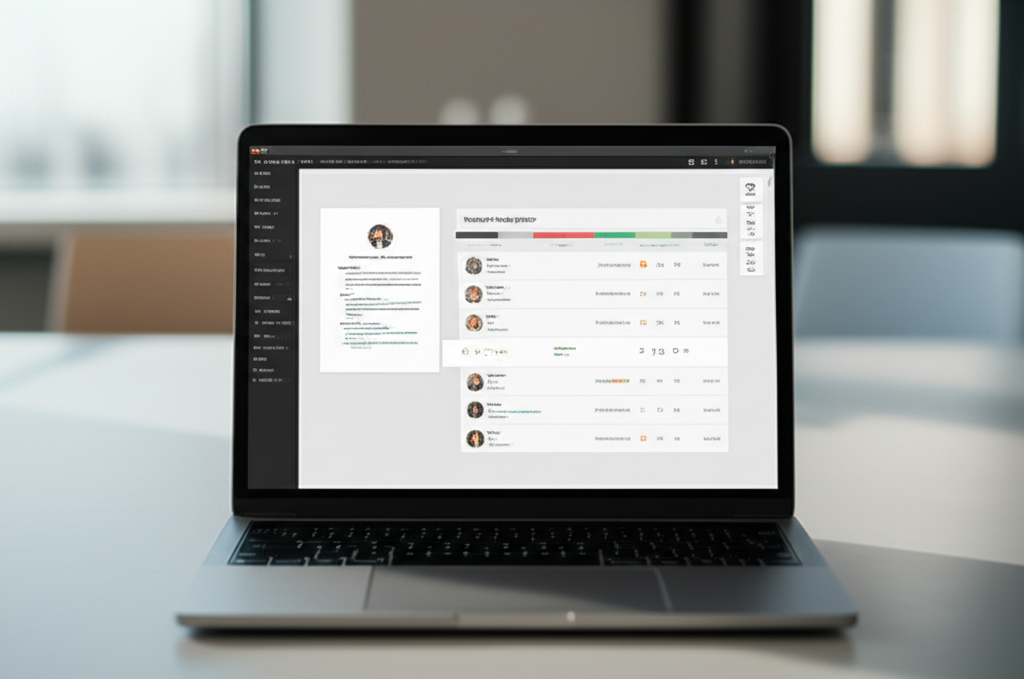 Image showing This image visually represents the core function of a hiring tracker: centralizing and organizing ca...