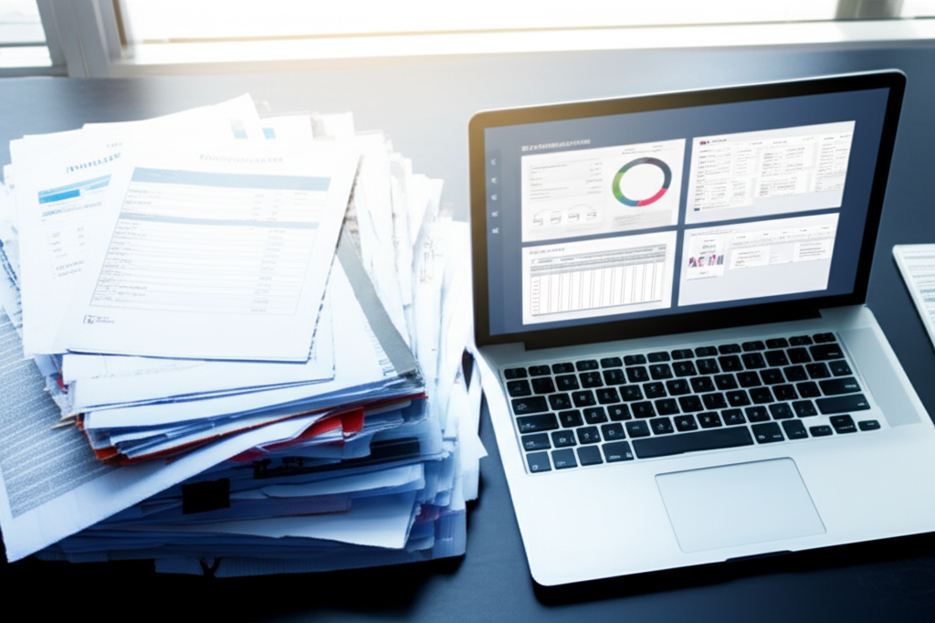 Image showing This image visually represents the core problem Intelligent Document Processing solves: the overwhel...
