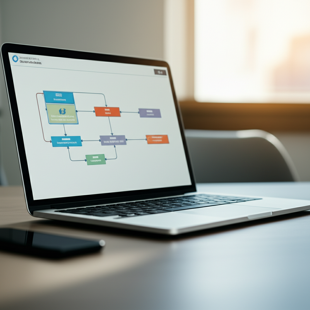 Image showing This image visually represents the core concept of low-code development, emphasizing its visual and ...