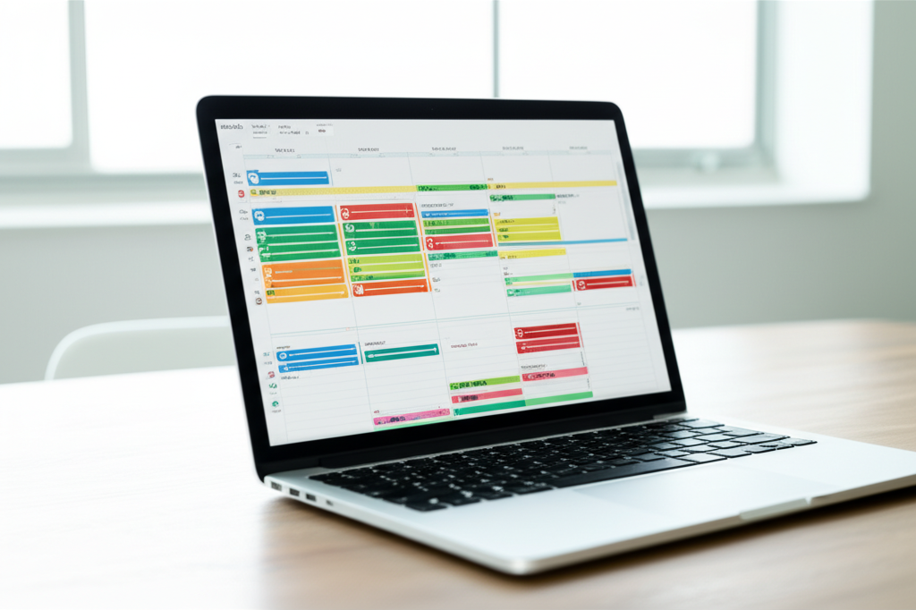 Image showing This image directly illustrates the core benefit of a marketing calendar software: centralized visib...