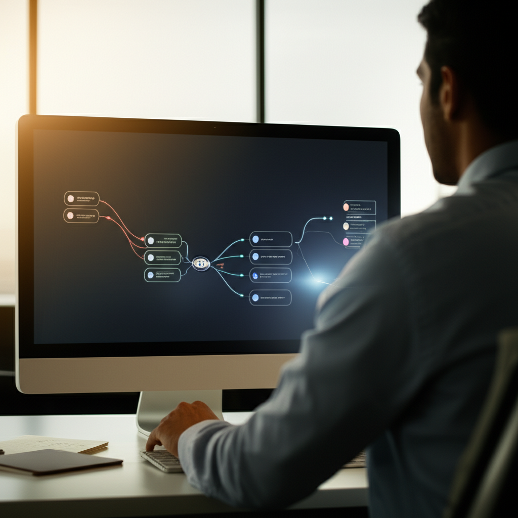 Image showing This image highlights the crucial role of AI integration in modern mind mapping tools, showcasing ho...