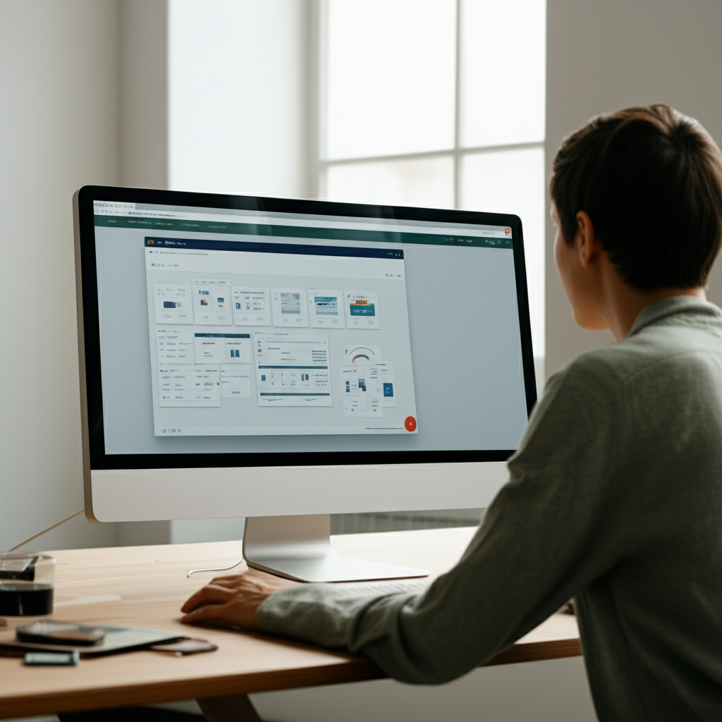 Image showing This image embodies the concept of vibe coding and custom AI-native solutions, showing a user immers...