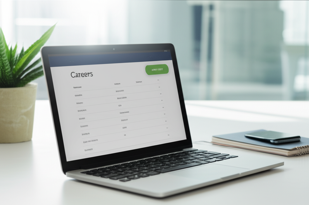 Image showing This image visually represents the article's emphasis on a clean, simple, and user-friendly careers ...