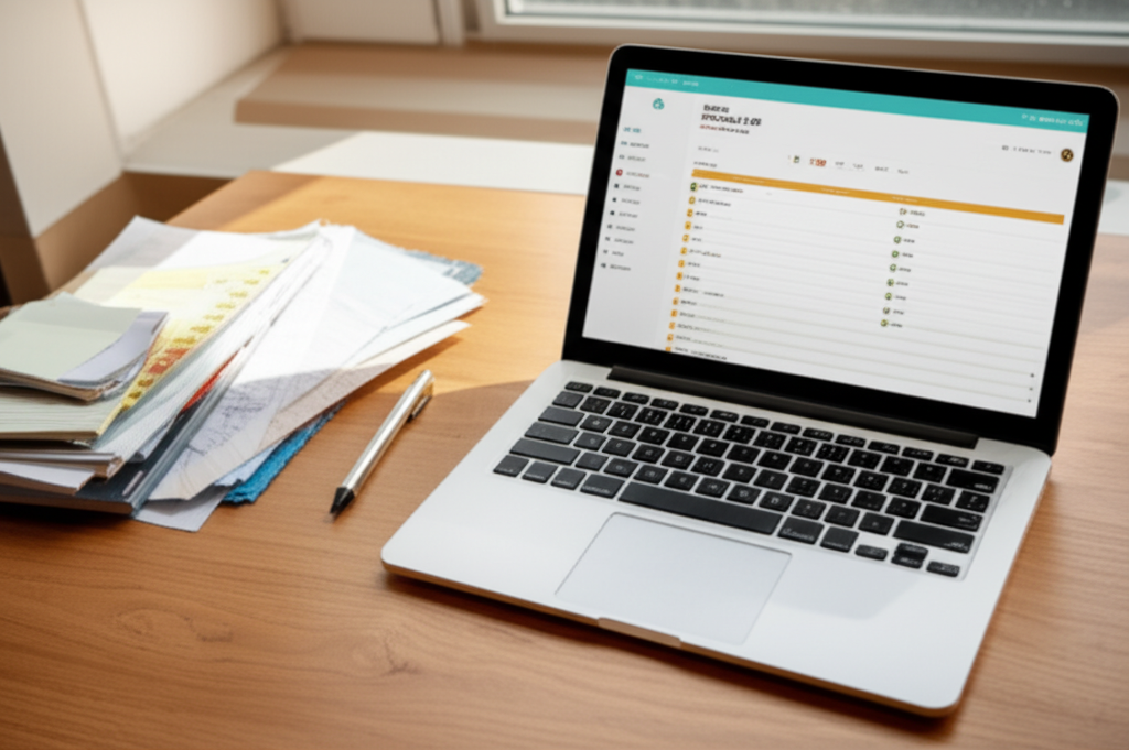 Image showing This image visually contrasts the chaos of academic overwhelm with the clarity and organization offe...