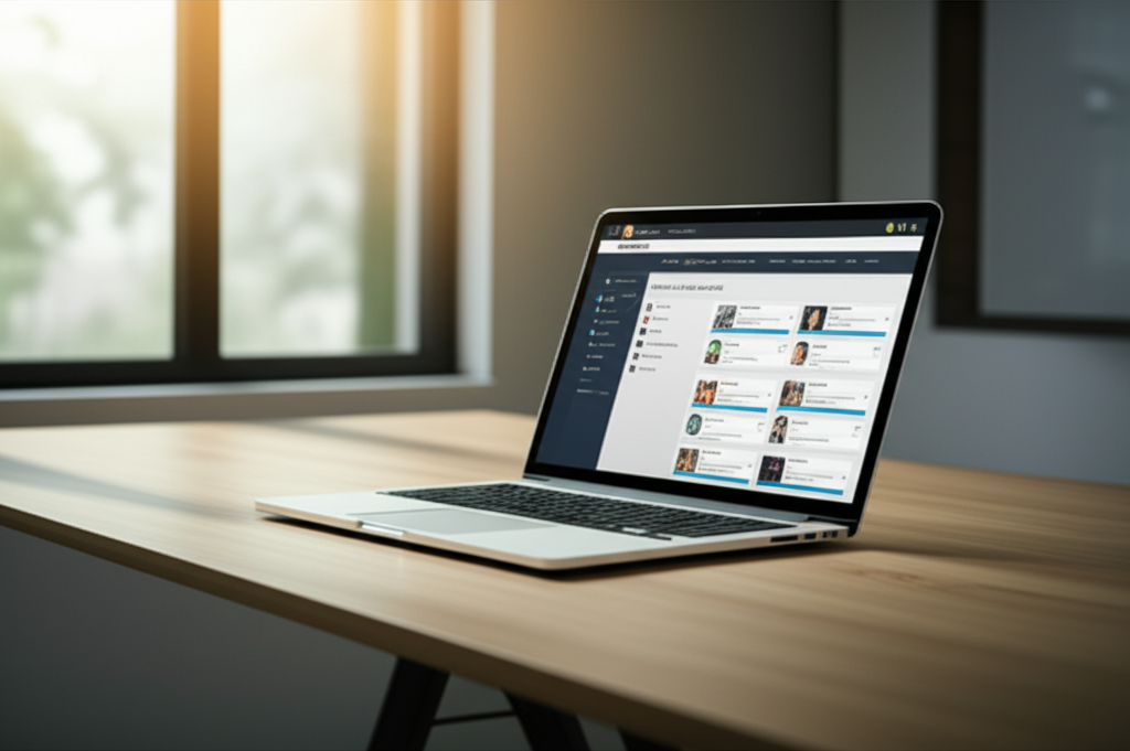 Image showing This image illustrates the core benefit of web-based ATS: accessibility from any location, emphasizi...