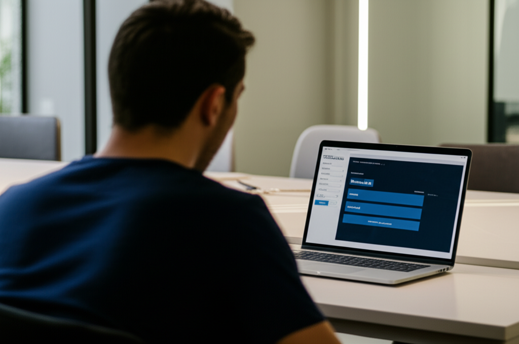 Image showing This image captures the essence of vibe coding, showing a non-technical user easily interacting with...